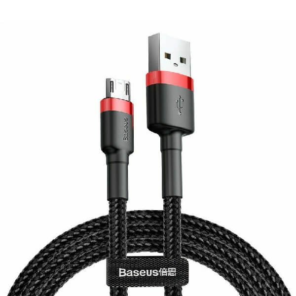 1M Micro USB Fast Charging Charger Cable Cord Baseus For Samsung S7 Edge S6 S5 S4 Android LG Huawei HTC (Red head+Black)