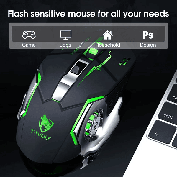 Professional Green Q13 Portable Gaming Mouse