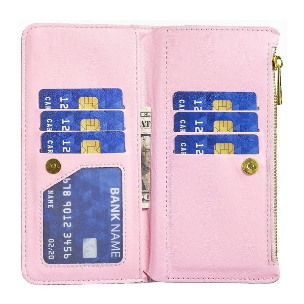 Ameego Custodia A Libretto In Vera Pelle Per Huawei P20 (5,8"), Con Kickstand, Slot Per Carte E Chiusura Magnetica. Colore Nero.